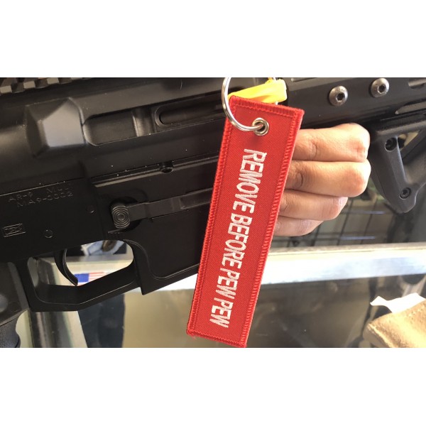 Remove Before Pew Pew Rifle Flag